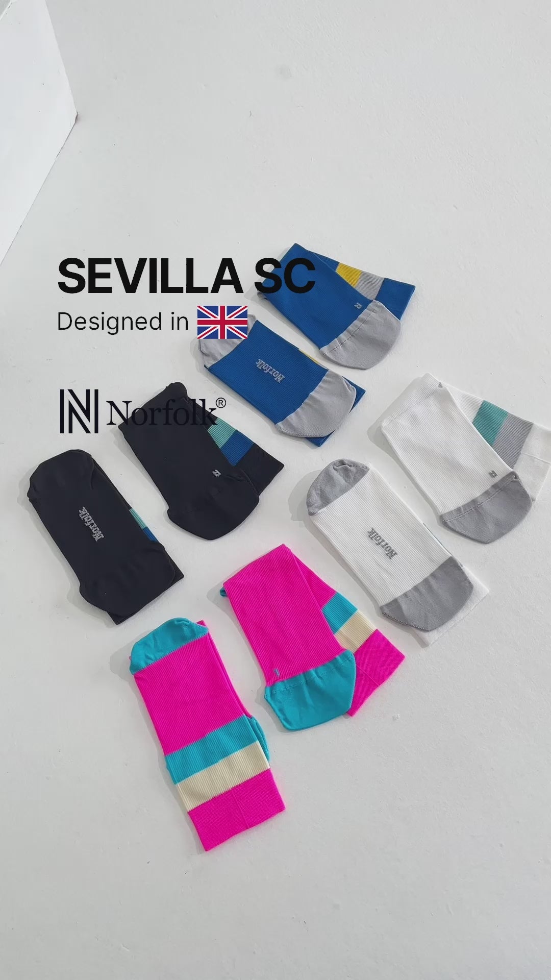 SEVILLA Crew Gelişmiş Nem Kontrollü Light Compression Profesyonel Koşu Çorabı 2'li Paket Beyaz/Pembe