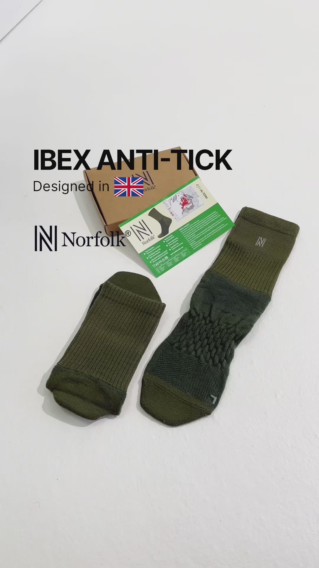 IBEX Anti-Tick Kene Koruyucu Outdoor Çorap 1 Çift