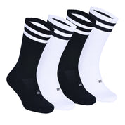 RETRO N-TWIST Bambu ve Pamuklu Günlük Çorap Siyah/Beyaz 4 Çift - Kraft Kutu