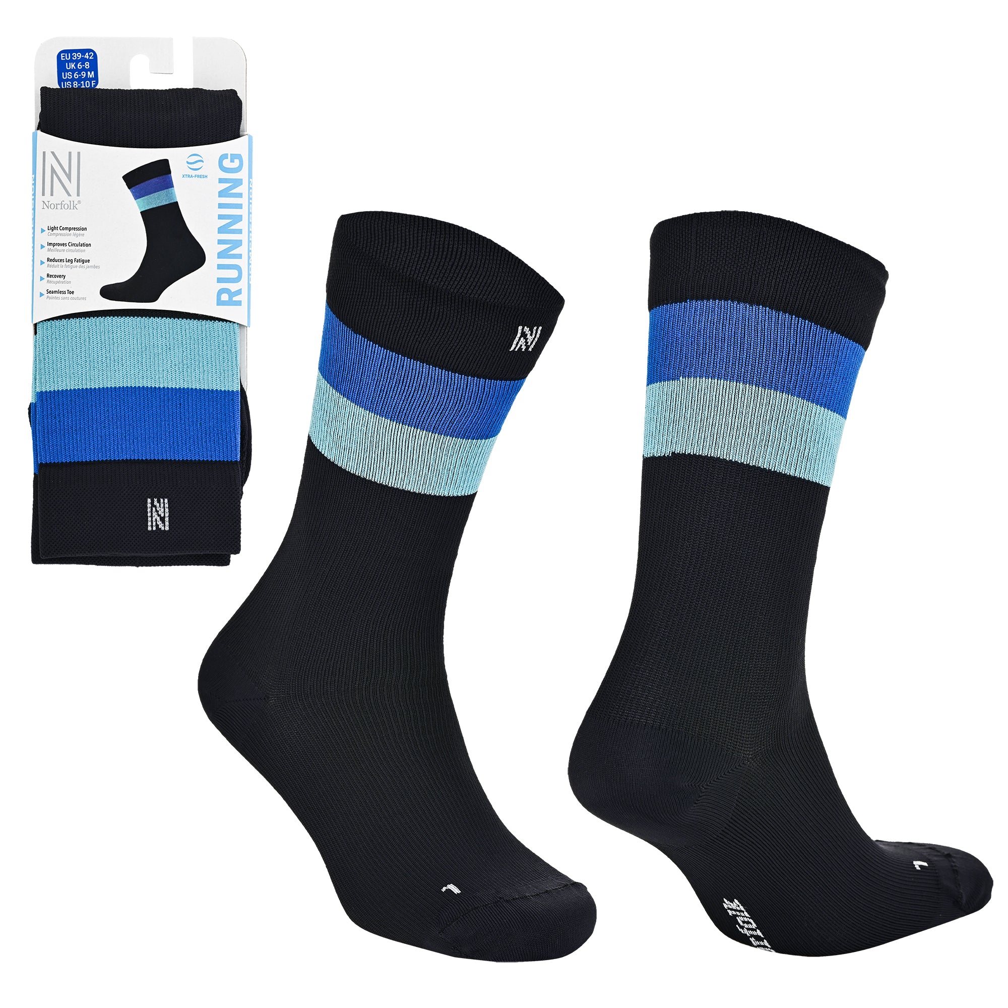 SEVILLA Crew Gelişmiş Nem Kontrollü Light Compression Profesyonel Koşu Çorabı - Siyah