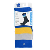 SEVILLA Crew Gelişmiş Nem Kontrollü Light Compression Profesyonel Koşu Çorabı - Lacivert/Sarı