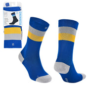 SEVILLA Crew Gelişmiş Nem Kontrollü Light Compression Profesyonel Koşu Çorabı - Lacivert/Sarı