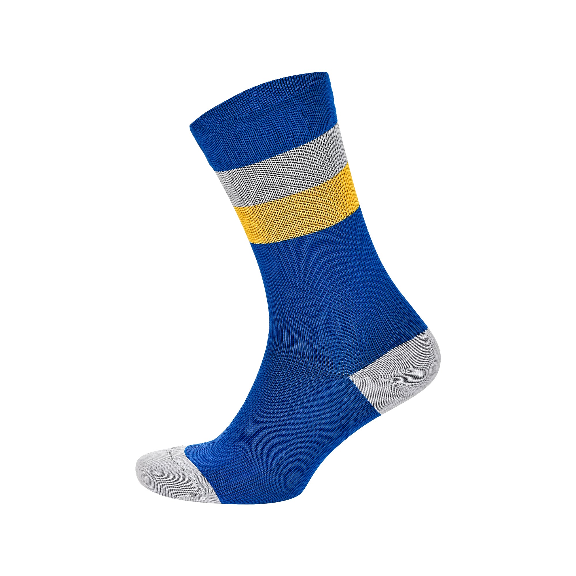 SEVILLA Crew Gelişmiş Nem Kontrollü Light Compression Profesyonel Koşu Çorabı - Lacivert/Sarı