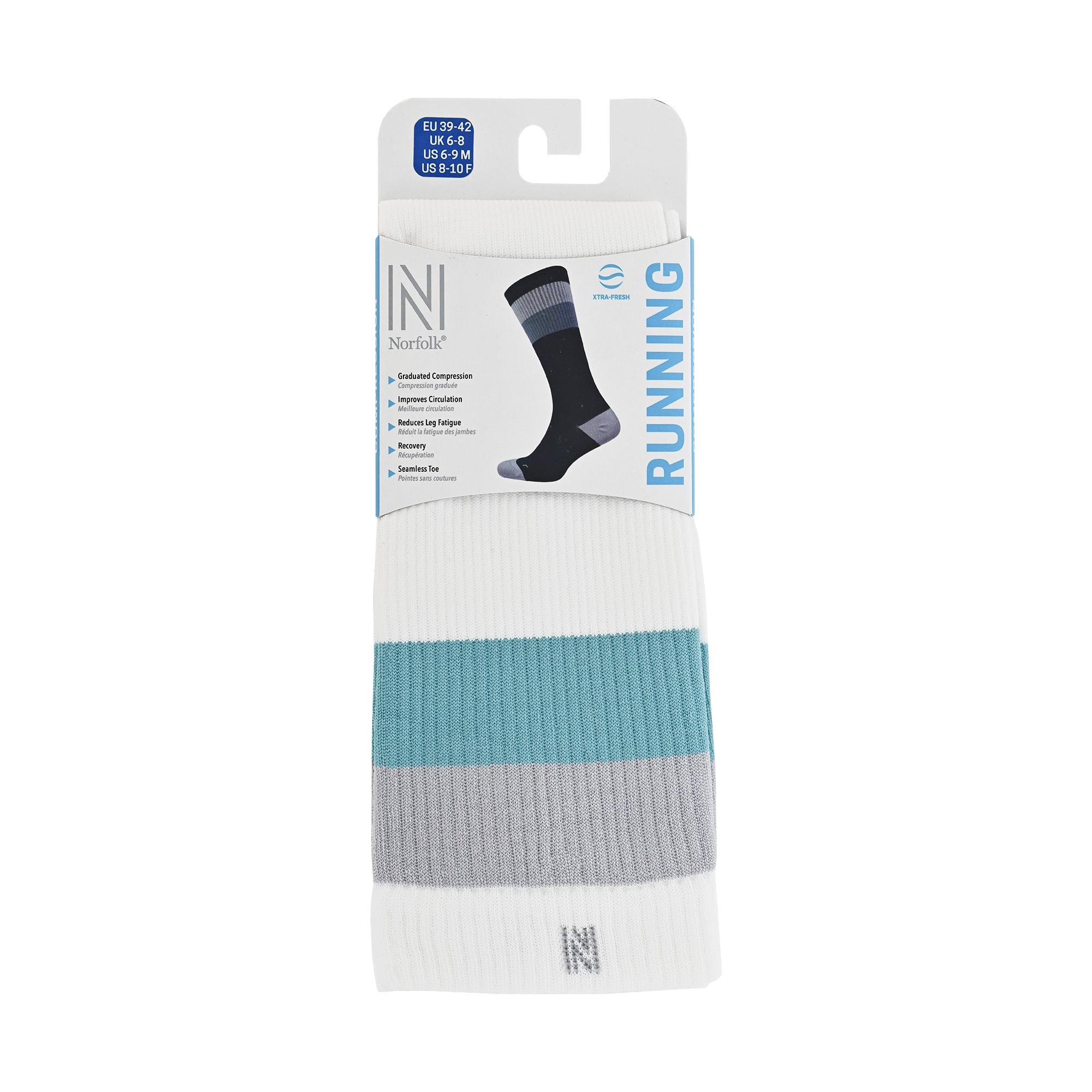 SEVILLA Gelişmiş Nem Kontrollü Light Compression Profesyonel Koşu Çorabı - Beyaz