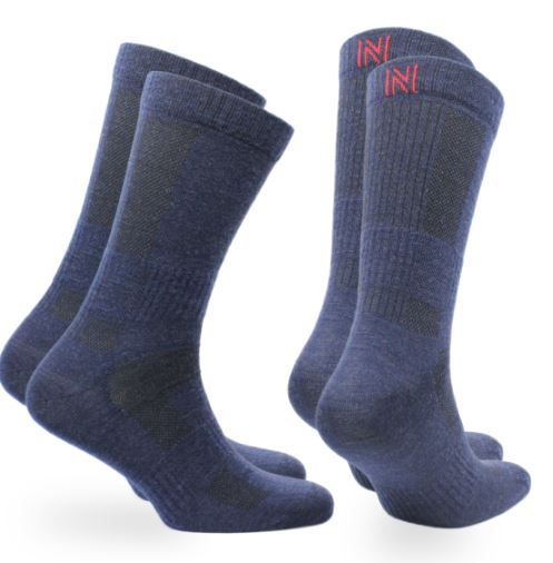 SHELDON Merino Yünü Outdoor Yürüyüş Çorapları 2'li Paket Lacivert