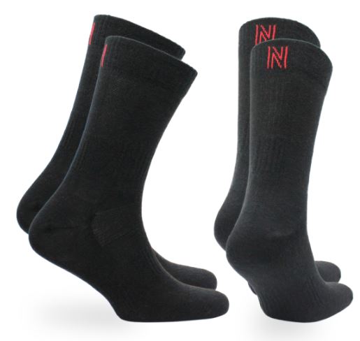 SHELDON Merino Yünü Outdoor Yürüyüş Çorapları 2'li Paket Siyah