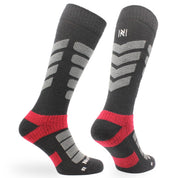 Snowbird Merinos Yünü Hafif Basınçlı Termal Premium Snowboard ve Kayak Çorabı 1 Çift Siyah