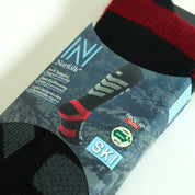 Snowbird Merinos Yünü Hafif Basınçlı Termal Premium Snowboard ve Kayak Çorabı 1 Çift Siyah