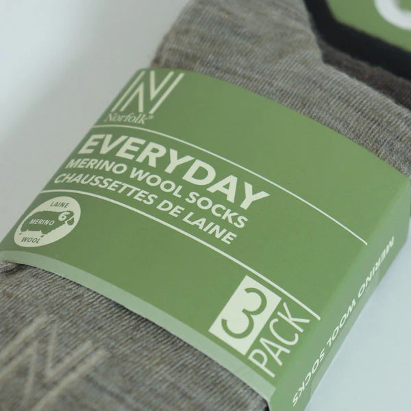 STOCKHOLM Merinos Yünü İnce Örgü Premium Gündelik Günlük Çorap 3'lü Paket Kahve Tonları