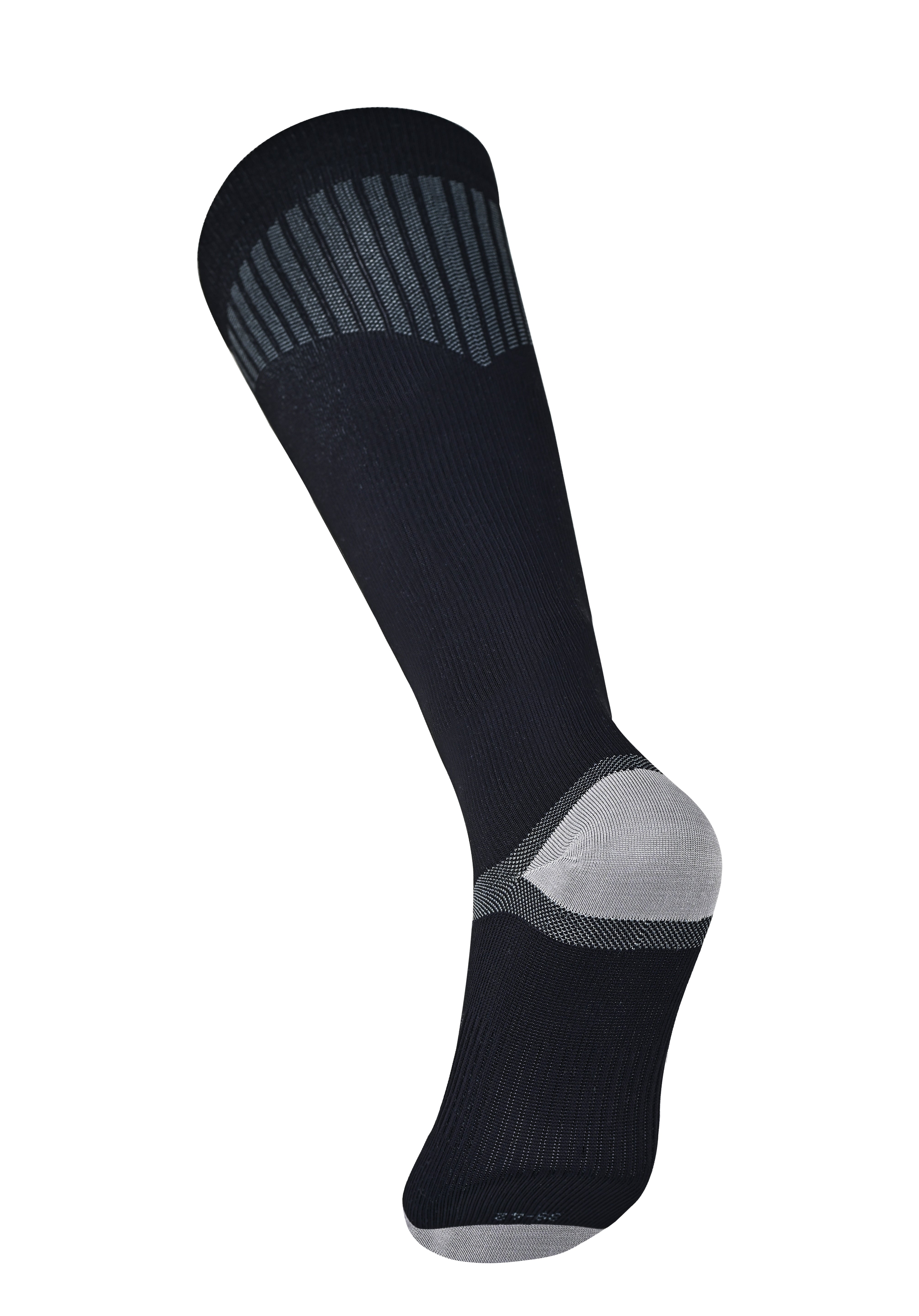 Valencia Light Compression Profesyonel Koşu Çorapları Siyah/Gri