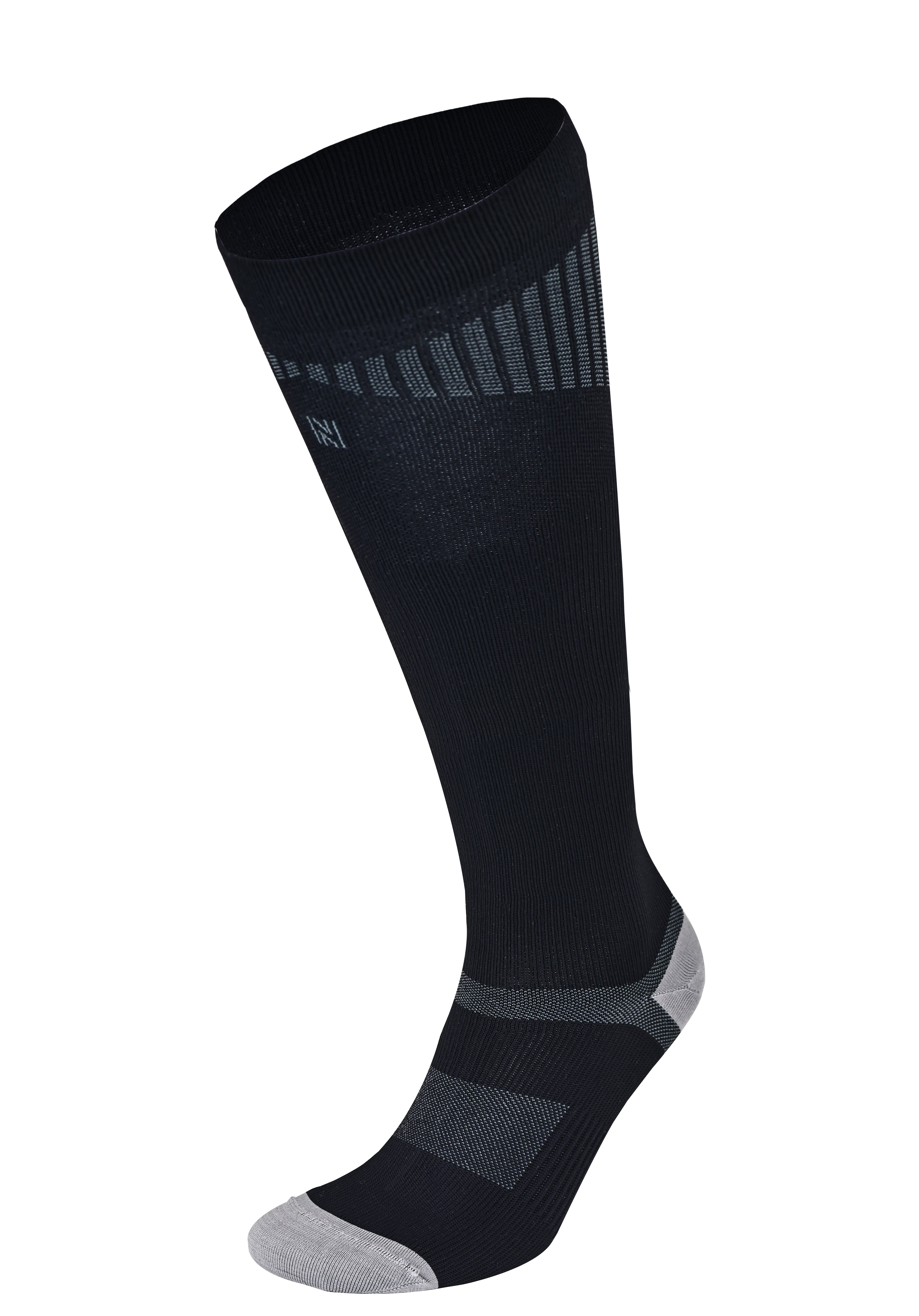 Valencia Light Compression Profesyonel Koşu Çorapları Siyah/Gri