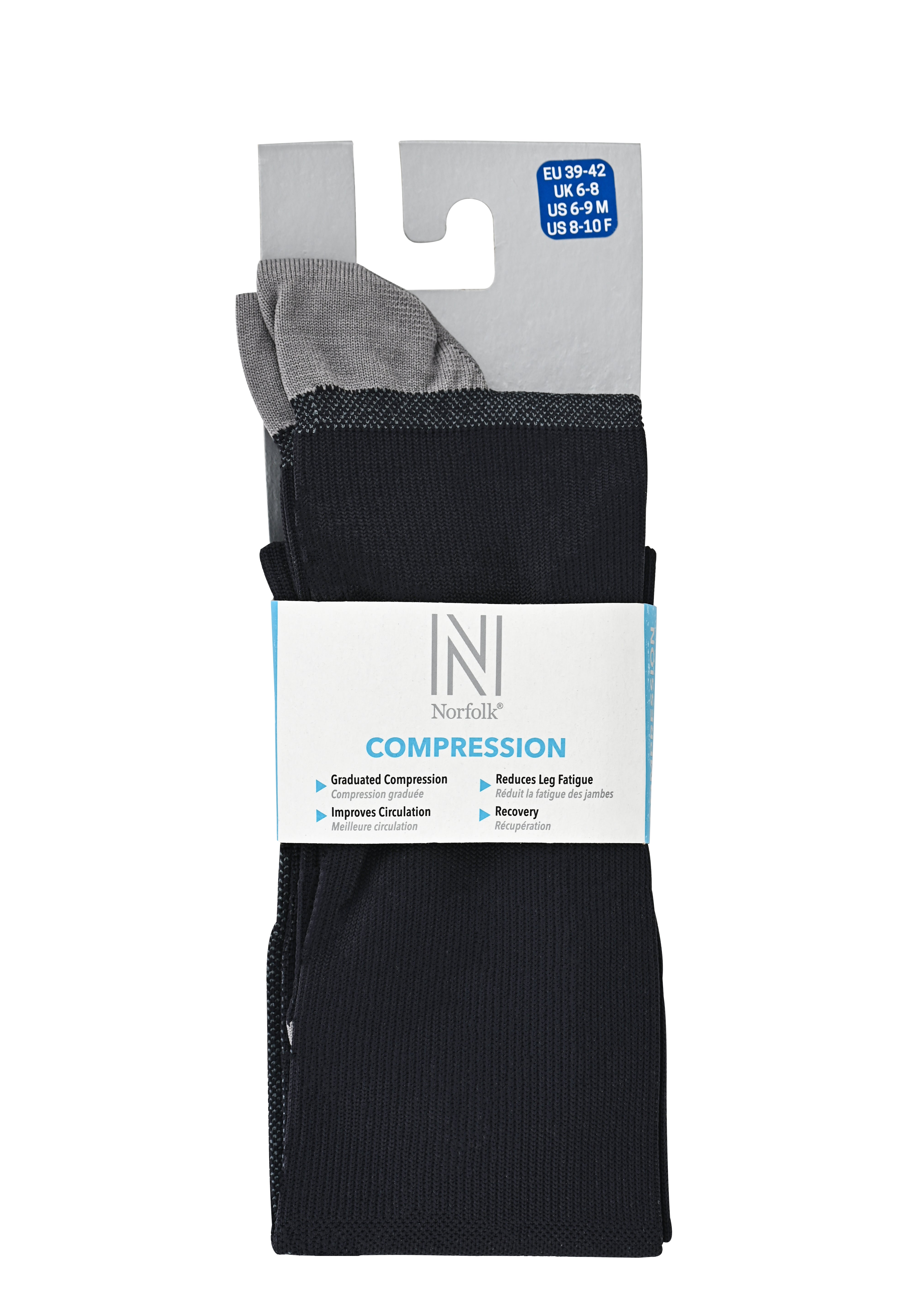 Valencia Light Compression Profesyonel Koşu Çorapları Siyah/Gri