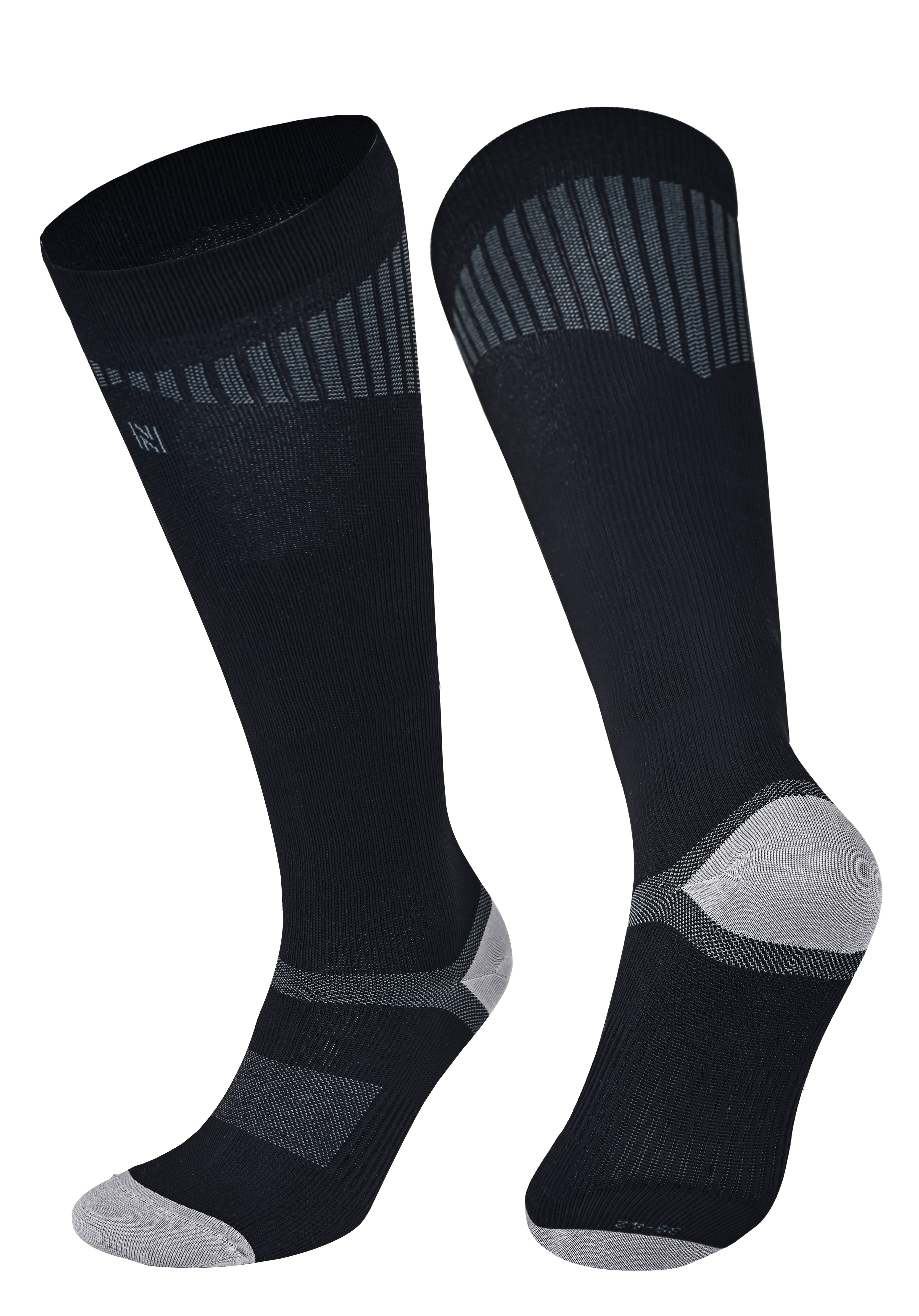 Valencia Light Compression Profesyonel Koşu Çorapları Siyah/Gri